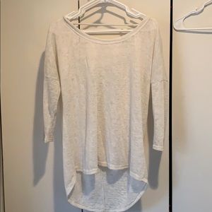 Cream white, open back top!